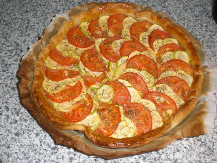 Tarte fine à la courgette