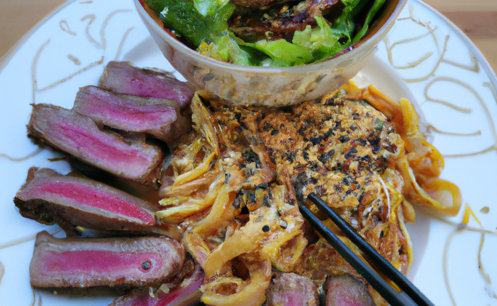 Salade de nouilles udon sésame et balsamique au maïs grillé