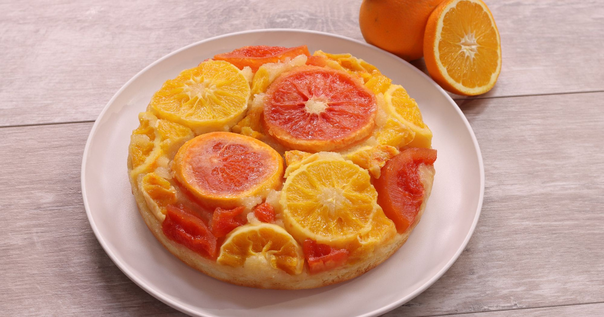 Recette Gateau Renverse Aux Oranges Et Pamplemousse En Video