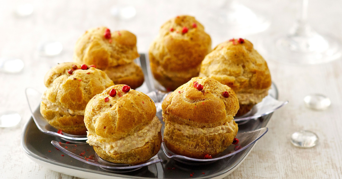 Recette Choux fourrés au foie gras et aux épices