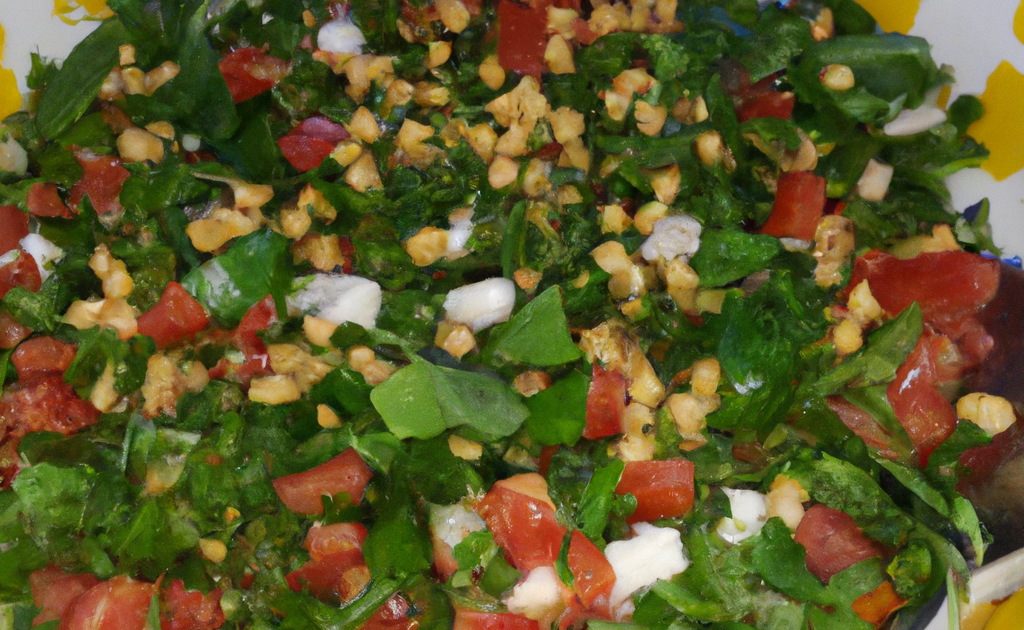 Salade de boulgour citronnée aux légumes verts & à la menthe