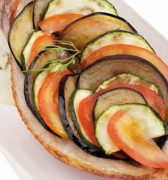 Recette Rouget Colbert, écailles de légumes