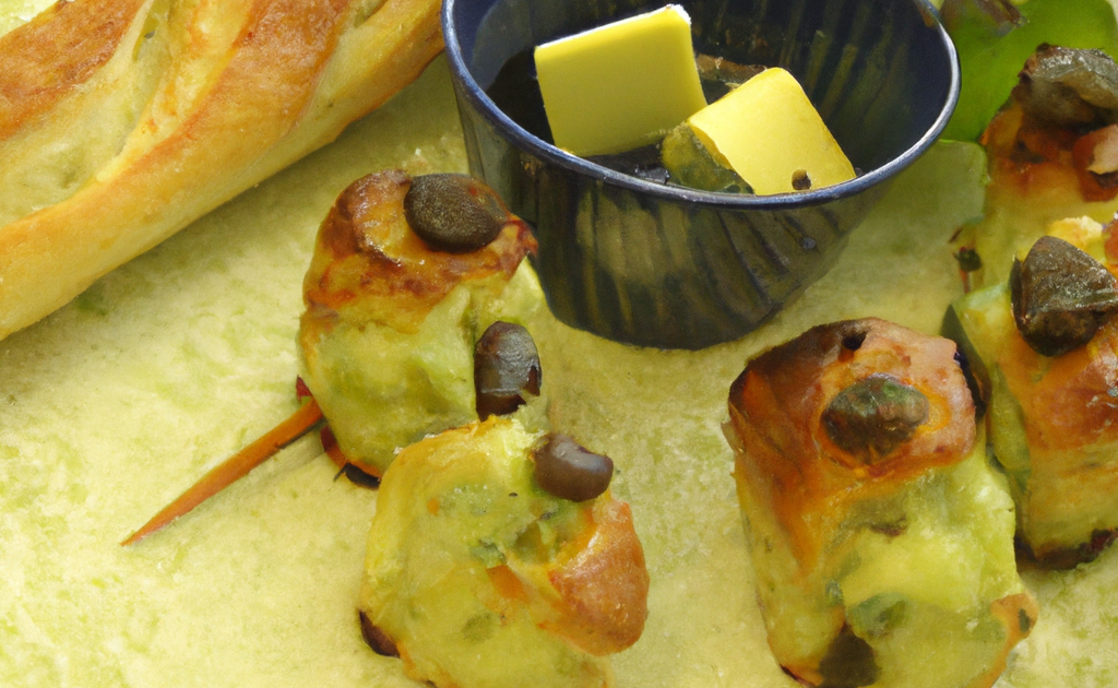 Recette Briochettes au roquefort et fondue de poireaux aux raisins secs