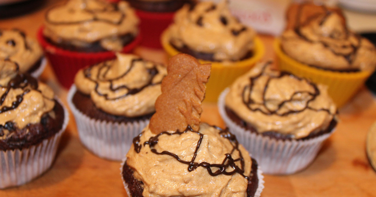 Recette Cupcakes au chocolat avec glaçage aux spéculoos 750g