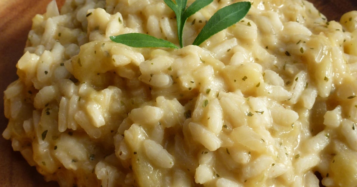 Recette Risotto d'inspiration iranienne aux aubergines et au kashk