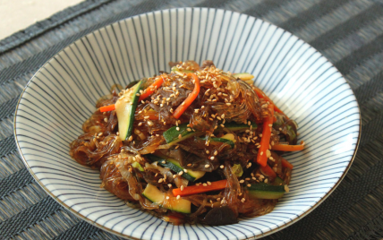 Recette Japchae coréen (nouilles au boeuf et légumes) (facile, rapide)