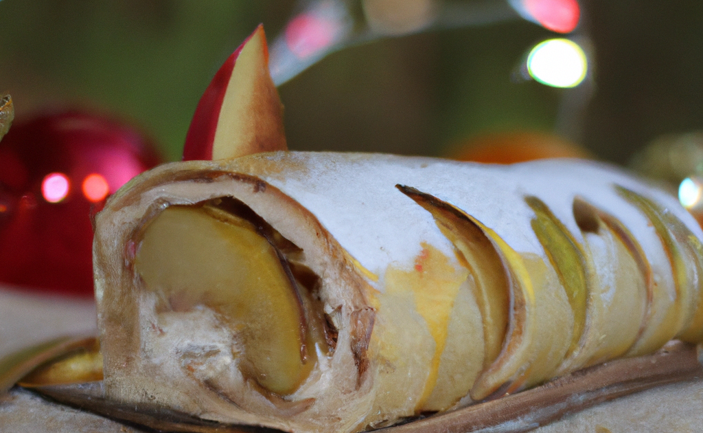 Recette Bûche de Noël légère aux pommes en vidéo