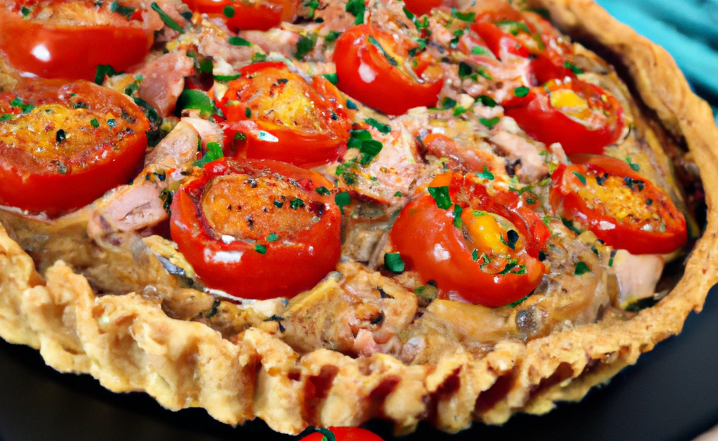Recette Tarte au thon et à la tomate: goûteuse, facile et pas chère