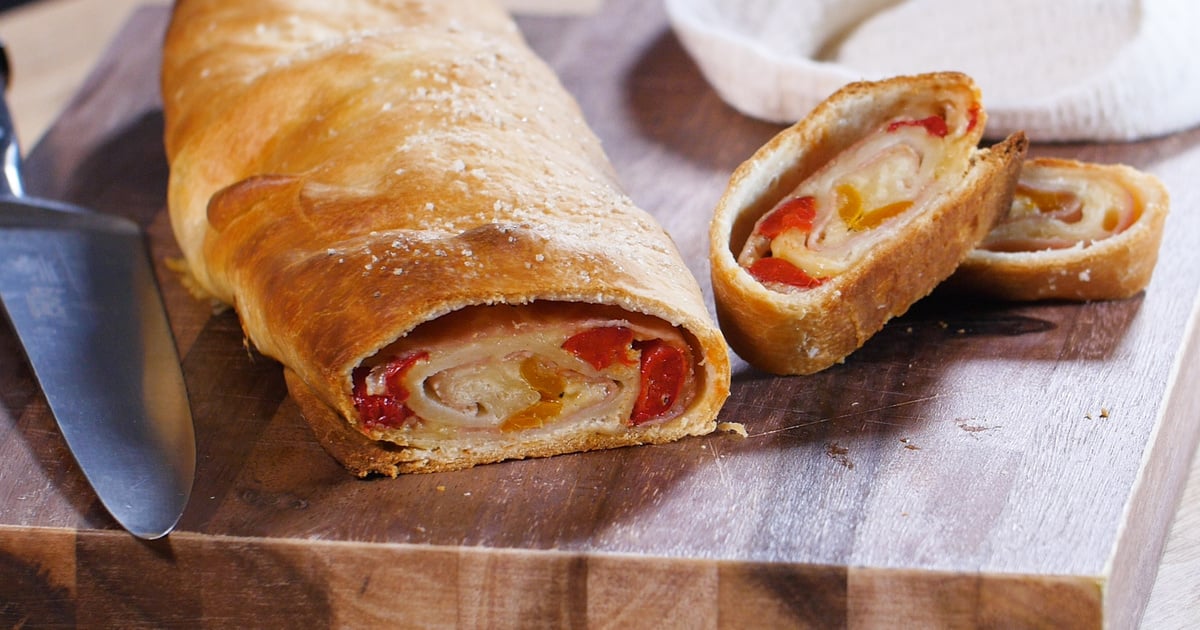 Recette Pain roulé jambon et poivrons - 750g.com