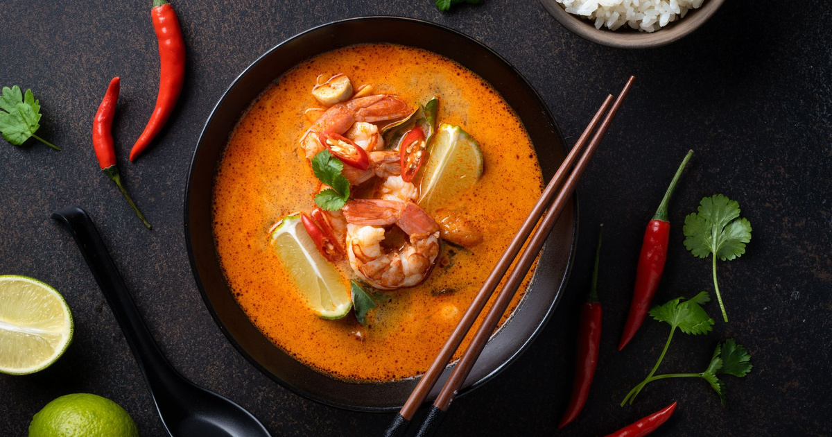 Recette Soupe Thaï aux crevettes et lait de coco au Cookeo - 750g.com
