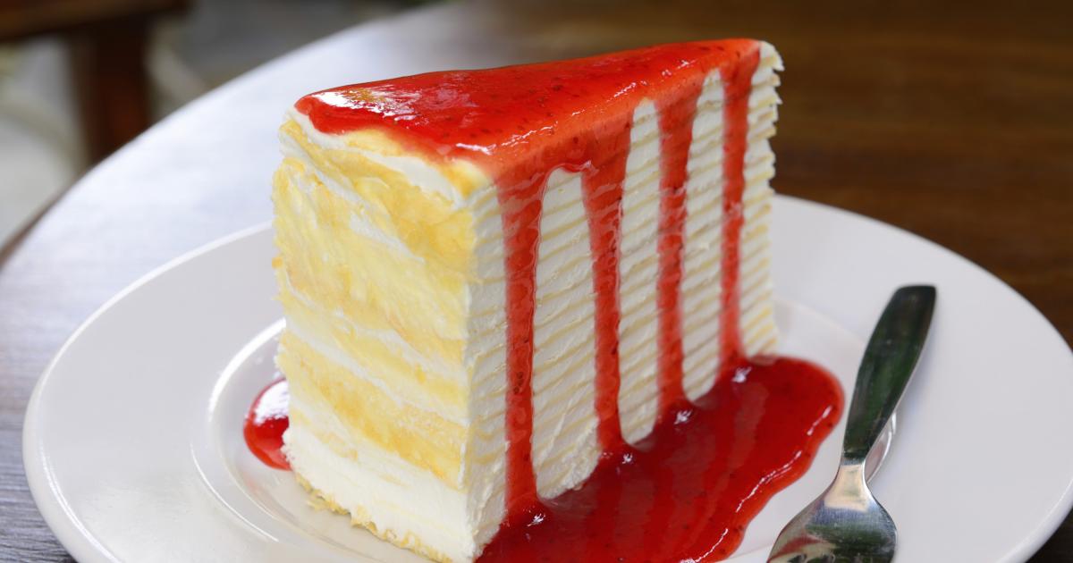 Recette Gateau De Crepes Au Citron Et Son Coulis De Fraises En Video