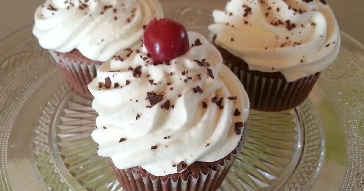 Recette Cupcakes version Forêt noire...