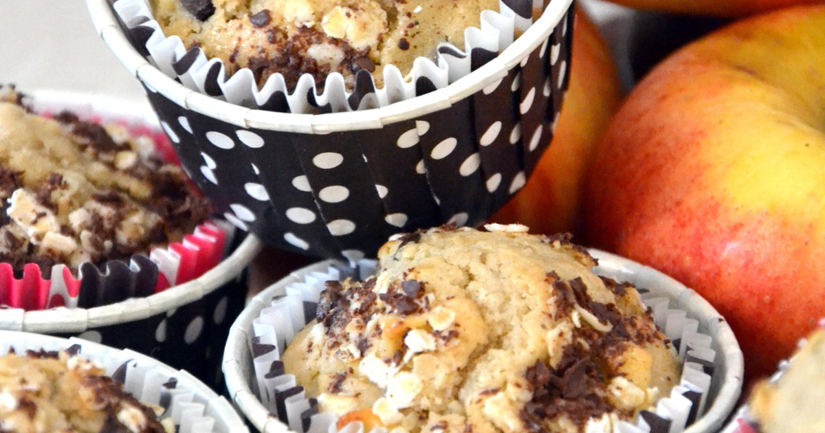 Recette Muffins Aux Pommes Chocolat Et Farine De Chataigne En Video