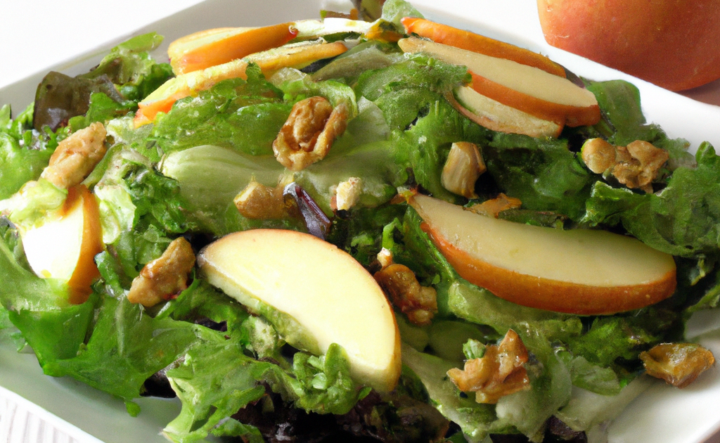 Salade de choux râpé, pomme râpée et noix - Recette par Loetitia