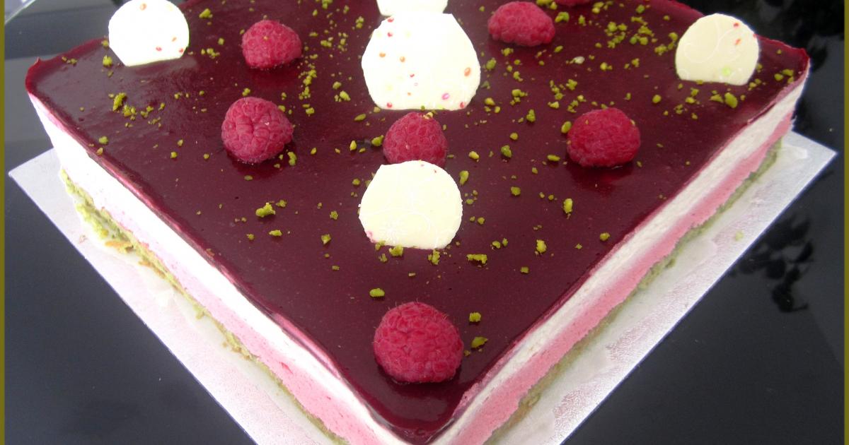 Recette Bavarois Framboise Chocolat Blanc Et Pistache 750g