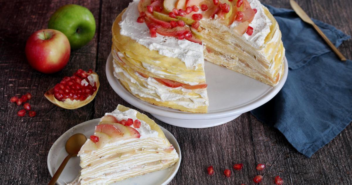 Recette Gateau De Crepes Facon Layer Cake Aux Pommes En Pas A Pas