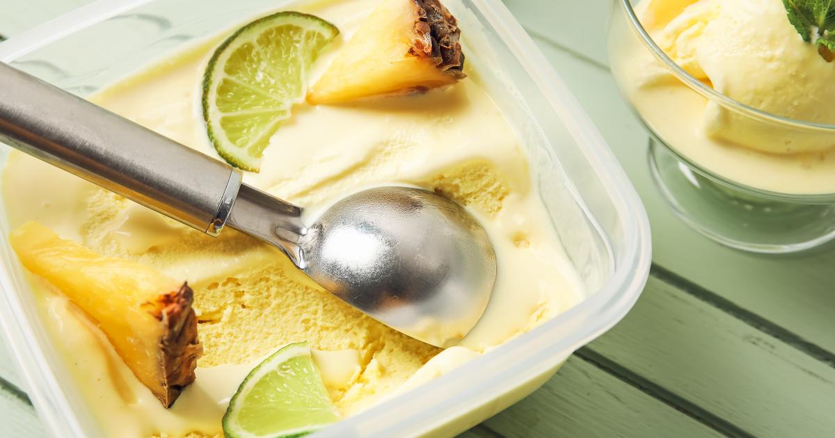 Petite cuillère à glace de couleur jaune - Cuillère à glace jaune