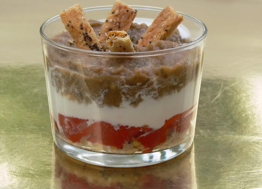 Recette Verrine au caviar d'aubergine