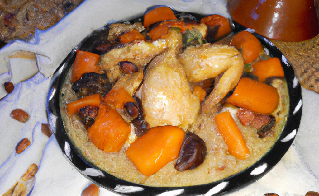 Recette Tajine de poulet aux abricots et noix de cajou