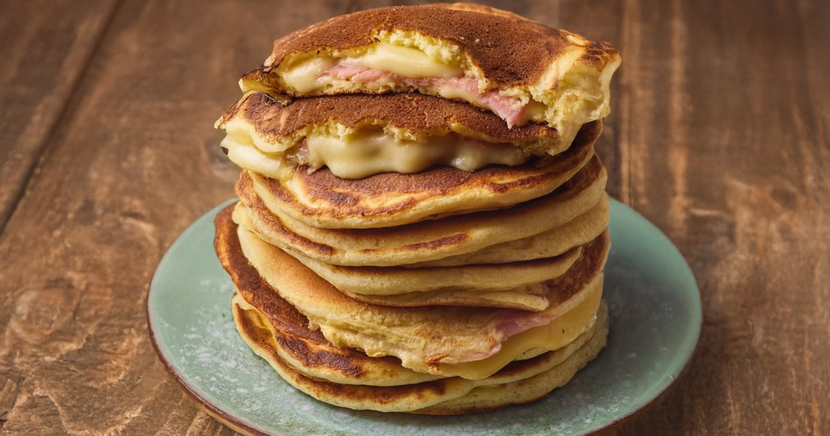 Simple, rapide et économique, cette recette de croque-pancakes jambon fromage va vous bluffer ! - 750g.com
