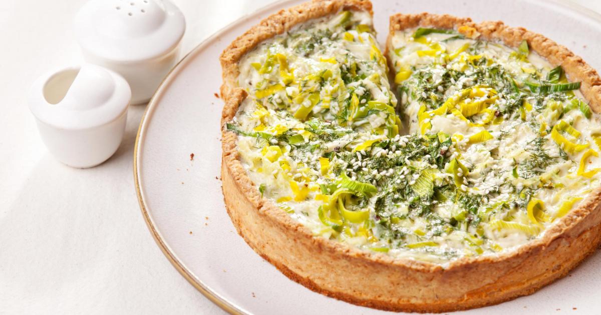 tarte aux poireaux et tartare