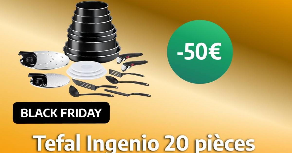 Black Friday : le prix de la batterie de cuisine Tefal Ingenio 20 pièces a  chuté, ne manquez pas cette offre ! 