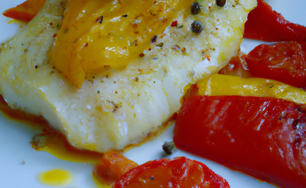 Recette Poisson Blanc Aux 3 Poivrons, Tomates Provençales Et Gratin ...