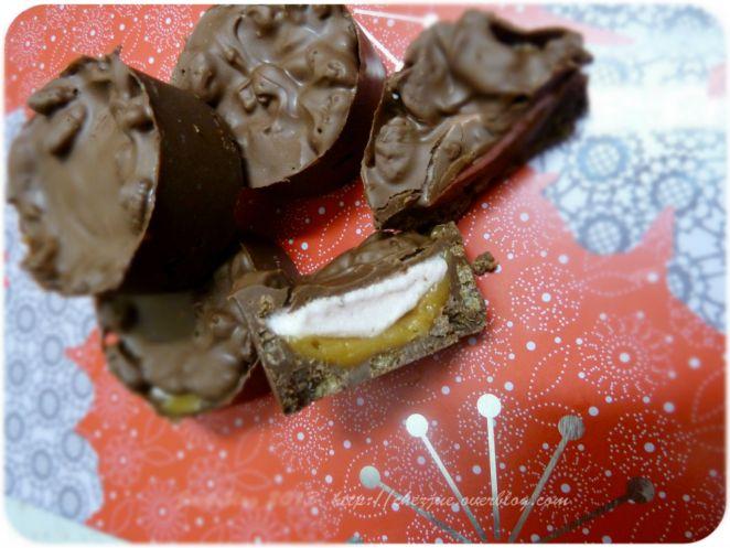 Recette - Croustillant chocolat guimauve et caramel, façon