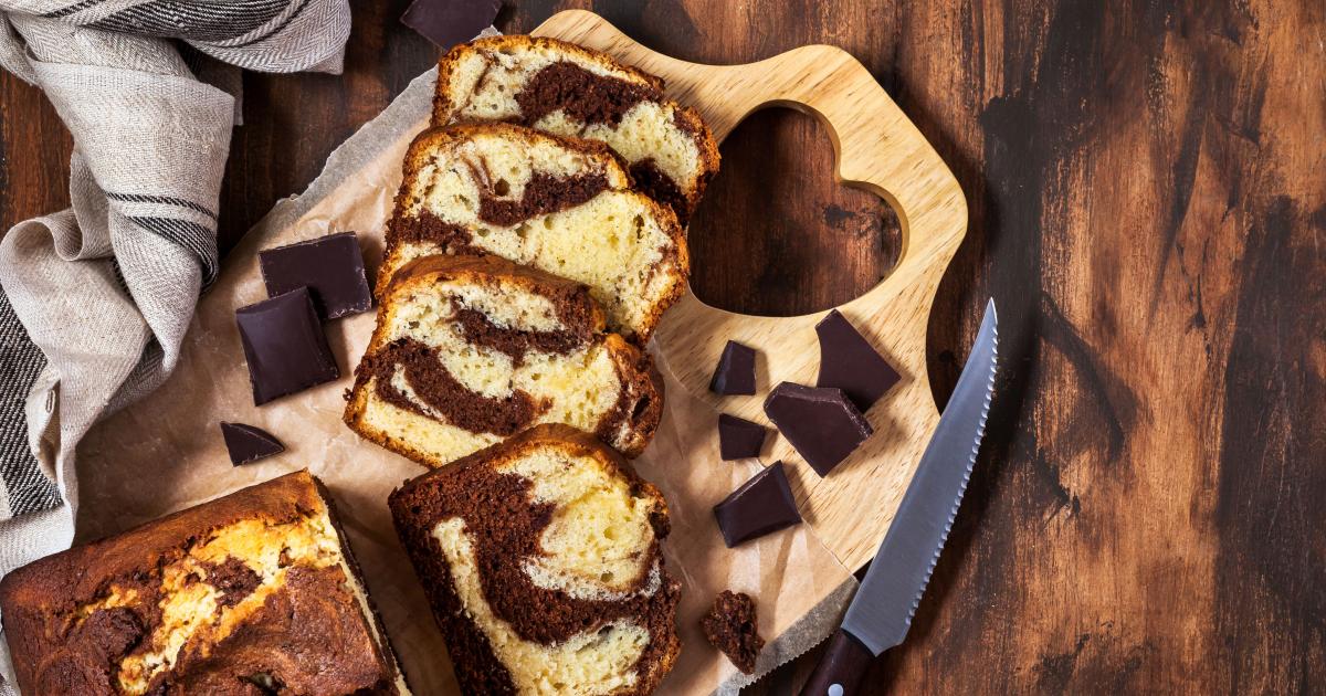 Gâteau Marbré au chocolat et à l'amande (sans sucre) de Philippe Conticini  – Élo dans la Farine