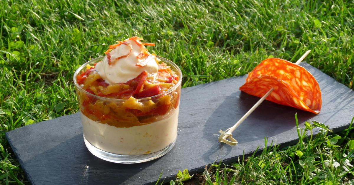 Recette Verrine D'été Aux Deux Poivrons Et Chorizo - 750g.com