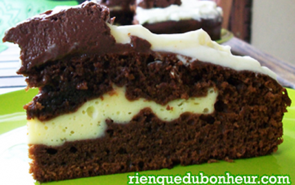 G teau aux 2 chocolats et au cream cheese c ur de ricotta mascarpone citronn double gla age