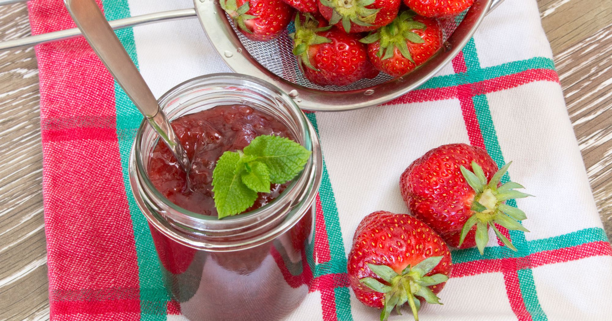 Recette Confiture de fraise à la menthe