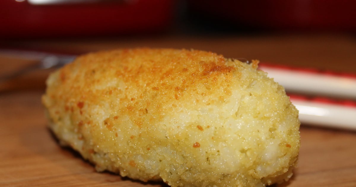 Recette Croquettes de Risotto au parmesan, pesto au basilic et cœur