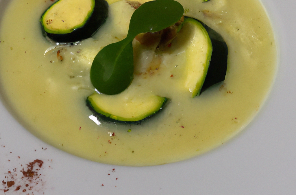 Velout de courgettes aux Saint jacques