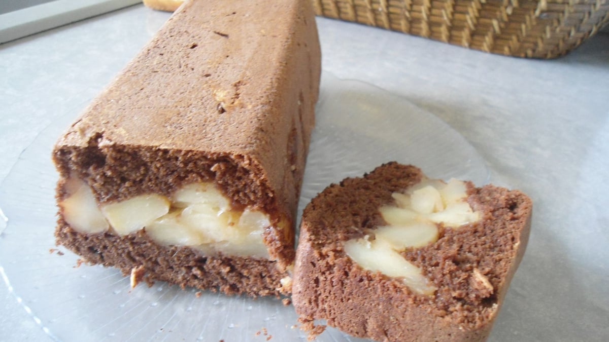 Moelleux chocolat pommes carmaélisées-image