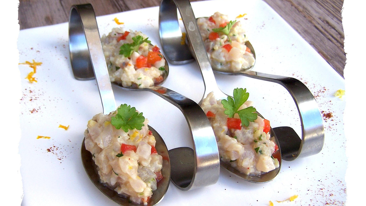Tartare de liche au vinaigre de mandarine-image