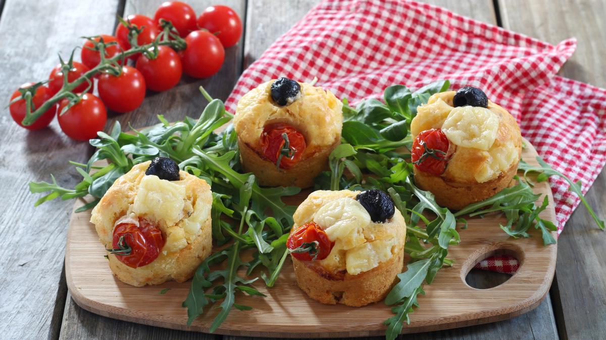 Muffins apéritif façon pizza - Recette Ptitchef