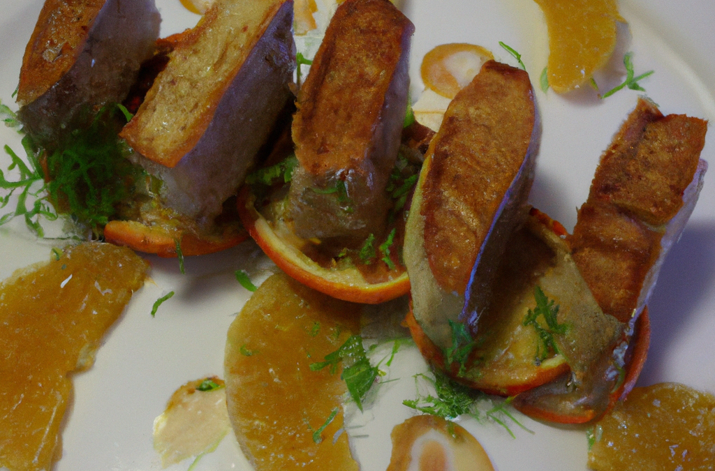 Croustillant de foie gras aux légumes