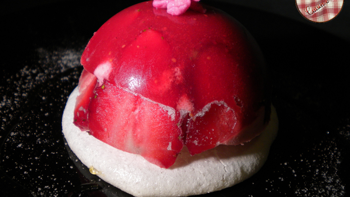 Dôme à Tarte En Céramique Vintage, Motif Fraise - Couvre-plat Décoratif