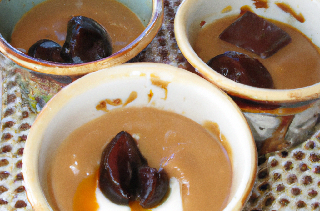 Recette - Petits chaudrons de pot de crème à l'Armagnac, pruneaux gorgés et  sirop 