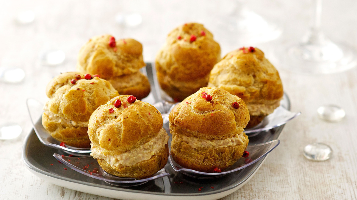 Choux à La Mousse De Foie Gras Thermomix Recette - Choux fourrés au foie gras et aux épices en vidéo - 750g.com