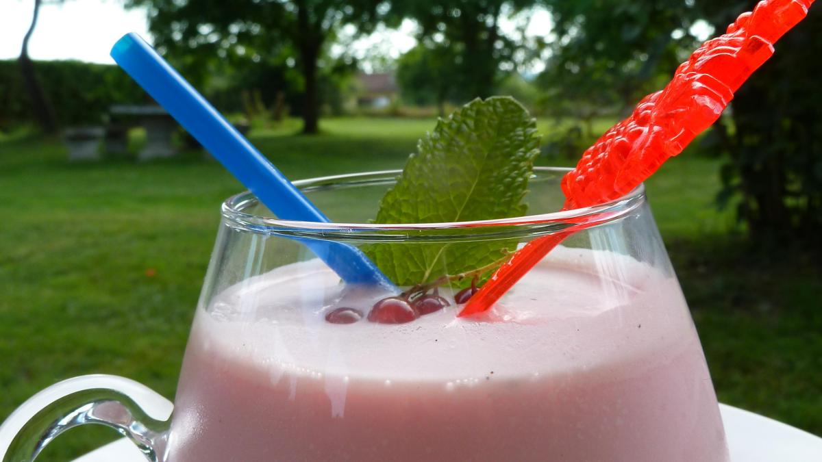 Milkshake glacé aux fraises, milkshake minceur