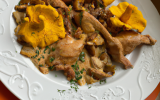 Chapon aux chanterelles