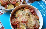 Crumble de courgettes et tomates au parmesan