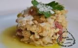 Risotto aux merguez, chou rave et haricots jaunes