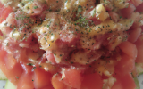 Tartare de tomate concombre au cumin