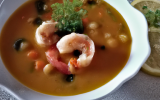 Soupe de crevettes aux lentilles