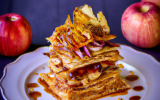 Mille-feuilles croustillant aux pommes et au caramel