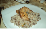 Poulet farci à la viande hachée riz et fruits secs (liban)