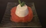 Panna-cotta au chèvre et coulis de tomates à la menthe